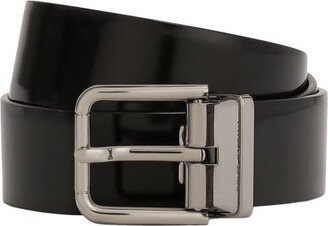 Brushed calfskin belt