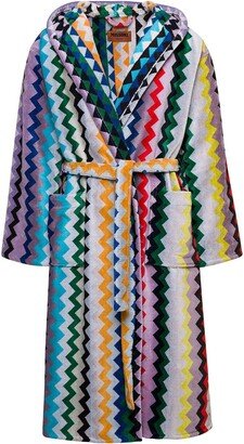 Belted Hooded Bathrobe-AB