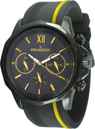 PP Peugeot Peugeot Men Big Face Chronograph Sport Watch - Round with Day