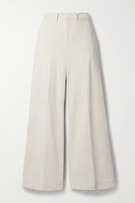 Le Tomboy Stretch-cotton Twill Wide-leg Pants - Cream