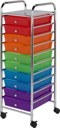 10 Drawer Multicolor Storage Cart