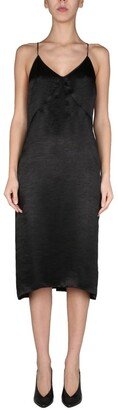 Undervest V-Neck Midi Dress