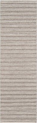 2'3x8' Stripe Woven Runner Rug Natural