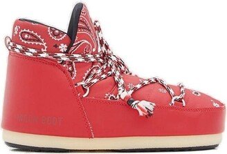 X Moonboot Bandana-Printed Round-Toe Boots-AC