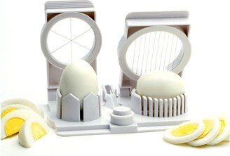 Multi Functional Egg Slicer, Wedger, Piercer and Garnish Tool, White