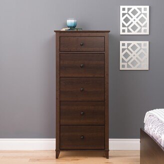 5 Drawer Dresser in Dark Brown