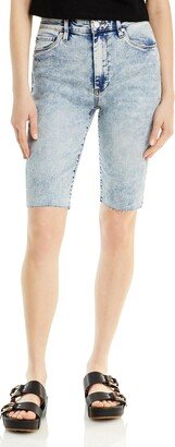 The Leonard Womens Denim Light Wash Bermuda Shorts