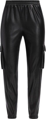 Emily Faux Leather Cargo Joggers