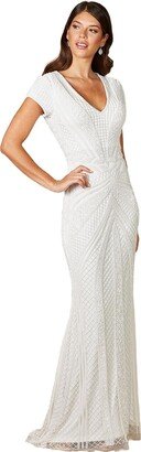 Women's Flavia Fitted Beaded Wedding Gown