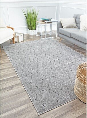 Chanai CN10B Basalt Geometric Contemporary Gray Area Rug,