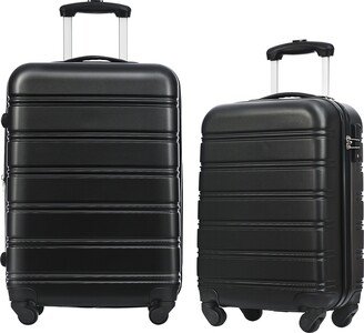 EDWINRAY 2 Piece Luggage Set, Carry-on Luggage Travel Set Hardside Expandable Luggage with Spinner Wheels & TSA Lock-AC