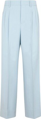 Pleat Detailed Straight-Leg Trousers-AB