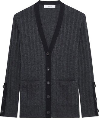 Merino Silk Ribbed Cardigan