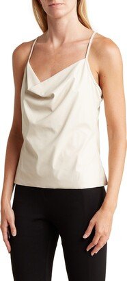 Moyer Faux Leather Drape Camisole