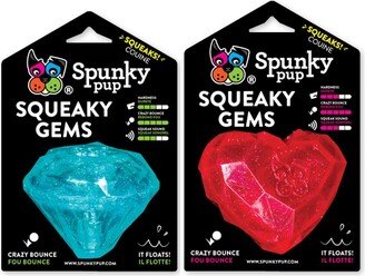 Spunky Pup Squeaky Gems Set of 2 | Fun Squeak | Perfect Toys for Small to Medium Breeds Dog Toy