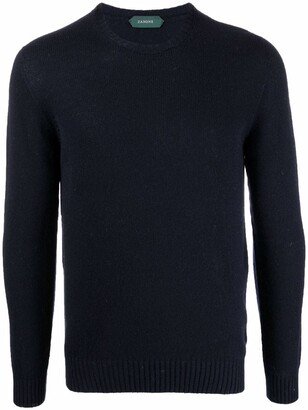 Crew-Neck Knitted Jumper-AD