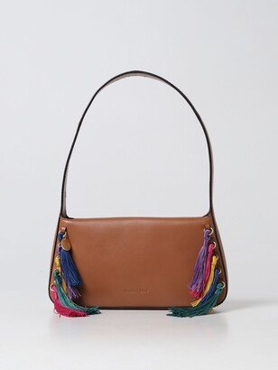 Tilda Baguette bag in leather with multicolor tassels