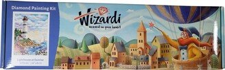 Crafting Spark Diamond Painting Kit Wizardi Lighthouse at Sunrise WD095 14.9 x 18.9 inches