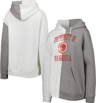 Women's Gameday Couture Gray, White Georgia Bulldogs Split Pullover Hoodie - Gray, White