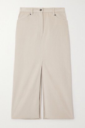 Cotton-blend Corduroy Maxi Skirt - Neutrals