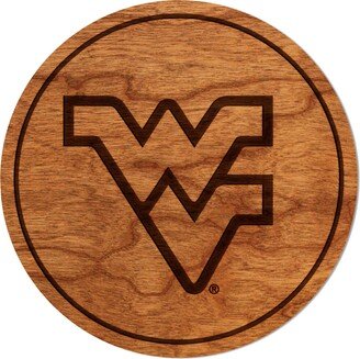 West Virginia Mountaineers Coaster - Crafted From Cherry Or Maple Wood University | Wvu