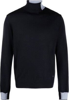 Roll-Neck Two-Toned Jumper