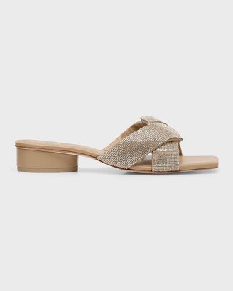 Chaya Crystal Flat Slide Sandals