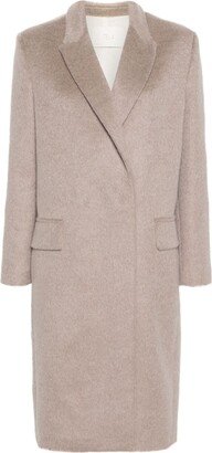 Tancredi brushed single-breasted coat