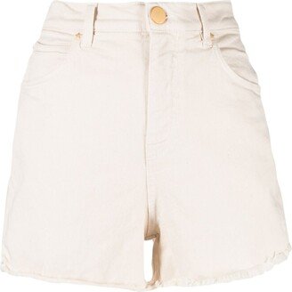 High-Waisted Denim Shorts-AG