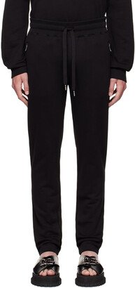 Black Cotton Lounge Pants-AB