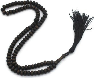 Matte Black Genuine Olive Wood Beads With A Tassel, 99 Misbaha Tasbih Zikr Tasbeeh Tesbih 7.5mm Dhikr Prayer Tsbk