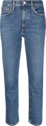 Blue Merrel Mid-Rise Slim Jeans