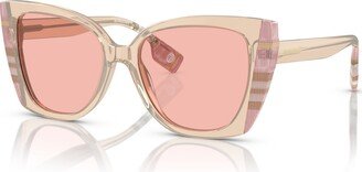 Women's Sunglasses, Meryl BE4393 - Pink, Check Pink