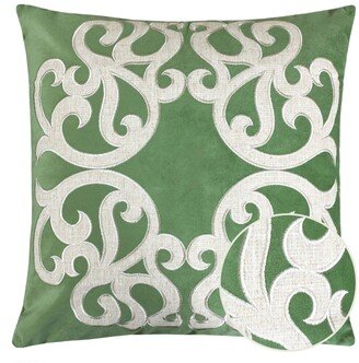 Shierly Applique Embroidery Square Decorative Throw Pillow