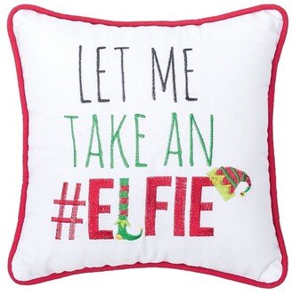 Elfie Embroidered Pillow