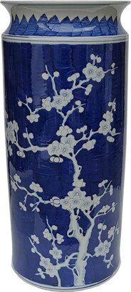 Legend of ASIA Blue & White Plum Blosoom Umbrella Stand