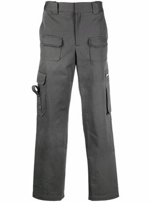 Straight-Leg Cotton Twill Trousers