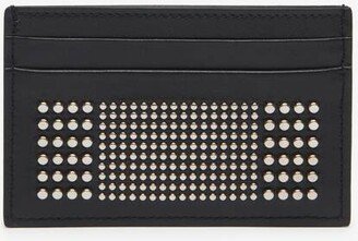 Men's Studded Card Holder In Black