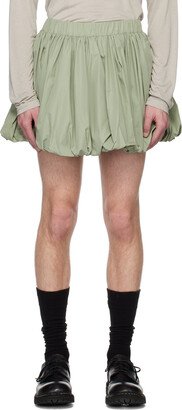 AARON ESH Green Puff Miniskirt