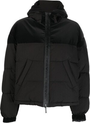 Logo-Tape Padded Puffer Jacket