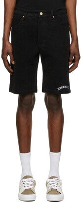 Black Cotton Shorts-AA