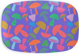 Serving Platters: Mushroom Tossed - Bold Serving Platter, Purple