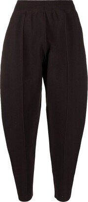 Tapered Cropped Knitted Trousers