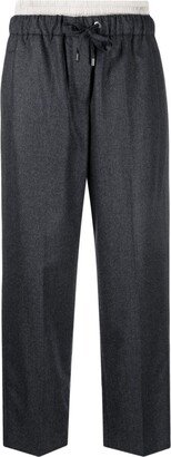 Drawstring Tailored Virgin Wool Trousers