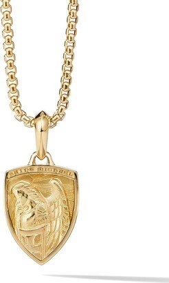 18kt yellow gold St. Michael amulet