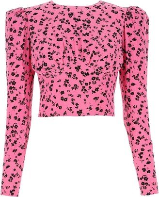 Fine Jacquard Cropped Top