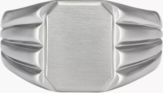 All Stacked Up Stainless Steel Signet Ring JF04467040