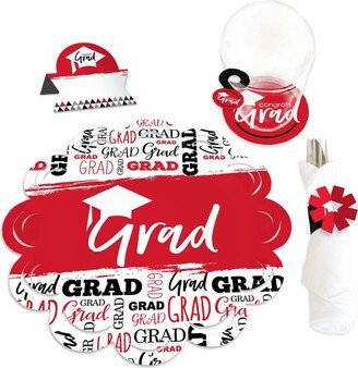 Big Dot Of Happiness Red Grad Best is Yet to Come Graduation Table Decorations Chargerific Kit 8 Ct