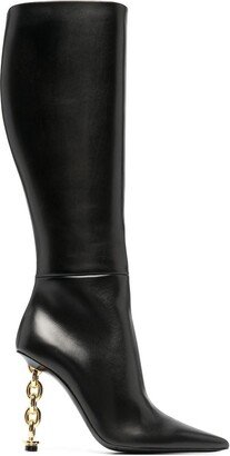 Leather Knee-High Boots-AC