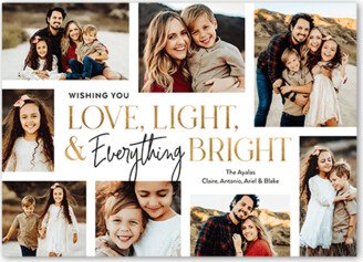 Holiday Cards: Everything Bright Holiday Card, White, 5X7, Holiday, Luxe Double-Thick Cardstock, Square